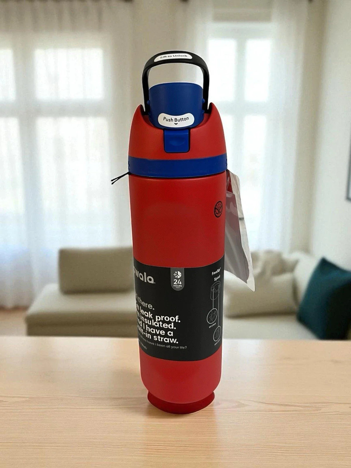 Owala -24oz FreeSip Water Bottle - Spider Man Edition