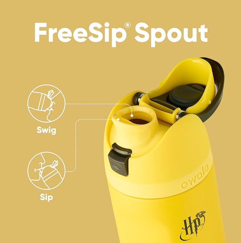 Owala Harry Potter FreeSipWater Bottle – 24oz Hufflepuff