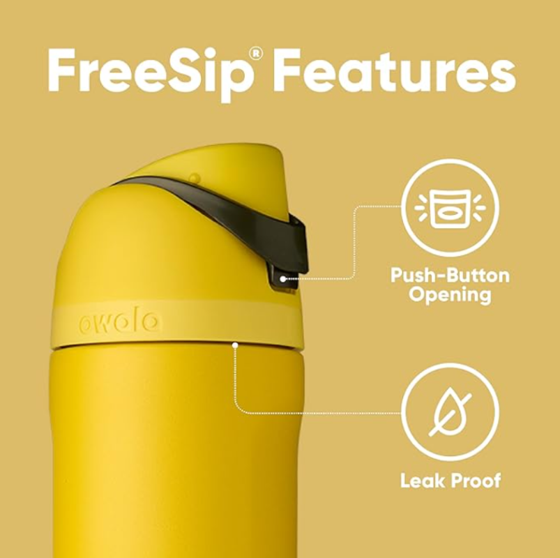 Owala Harry Potter FreeSipWater Bottle – 24oz Hufflepuff