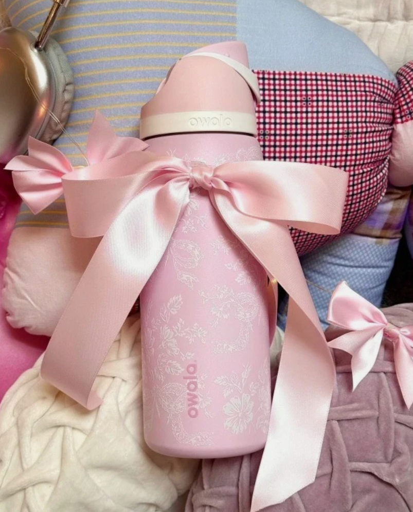 Owala UO Exclusive 32 oz PinkRibbon Toile Limited EditionWater Bottle