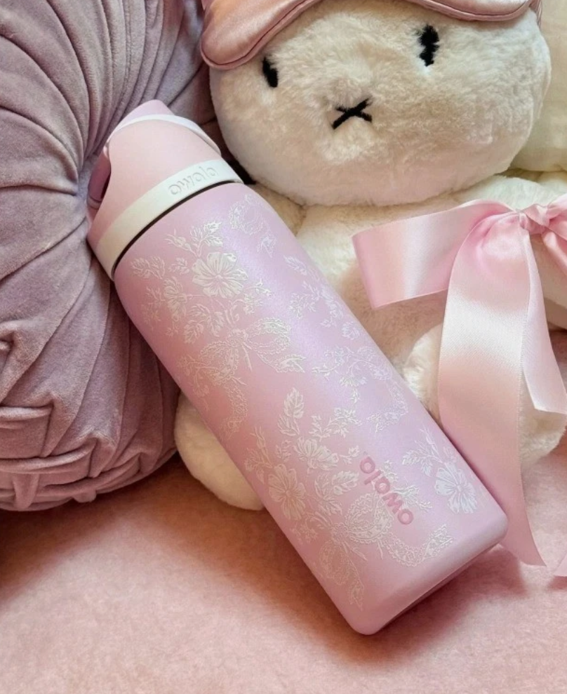 Owala UO Exclusive 32 oz PinkRibbon Toile Limited EditionWater Bottle