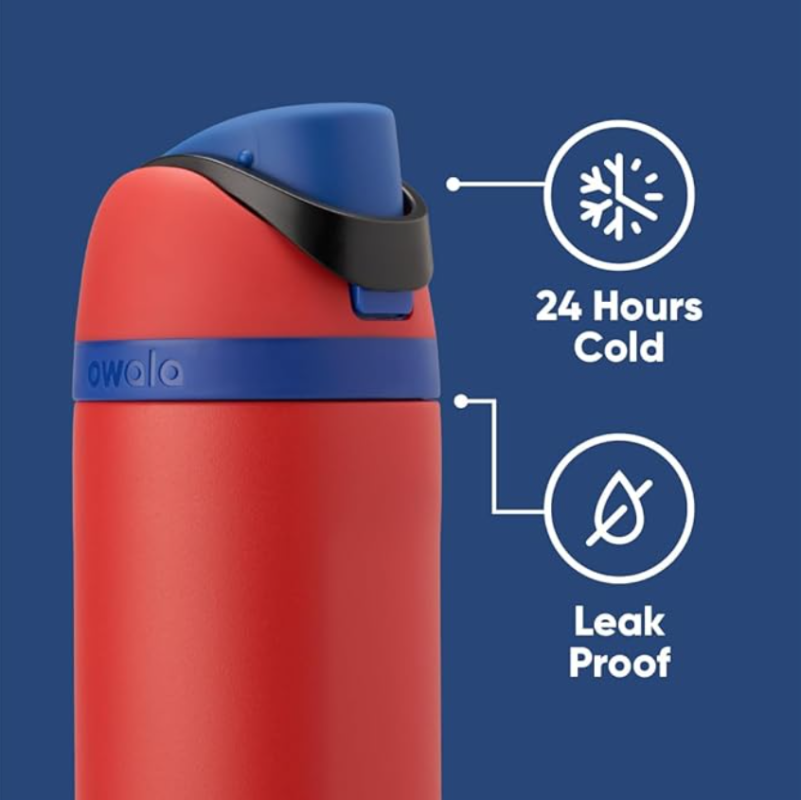 Owala Marvel FreeSip WaterBottle – 24oz Spiderman