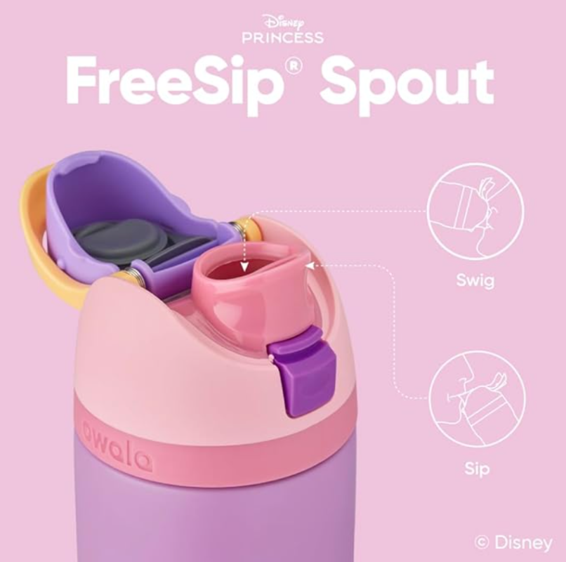 Owala Disney Princess FreeSipWater Bottle – 24oz Rapunzel