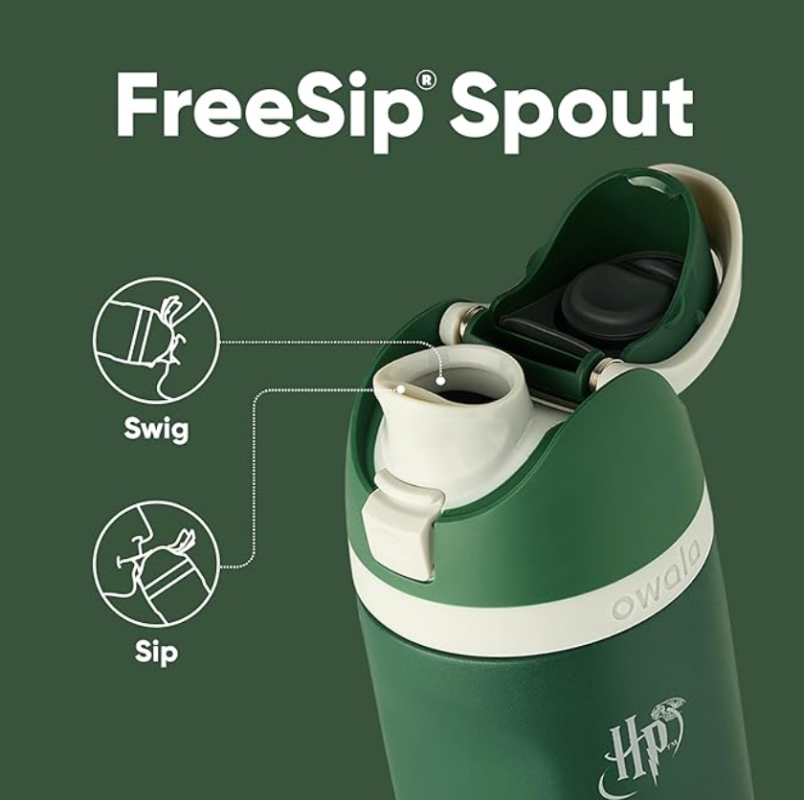 Owala Harry Potter FreeSipWater Bottle – 24oz Slytherin