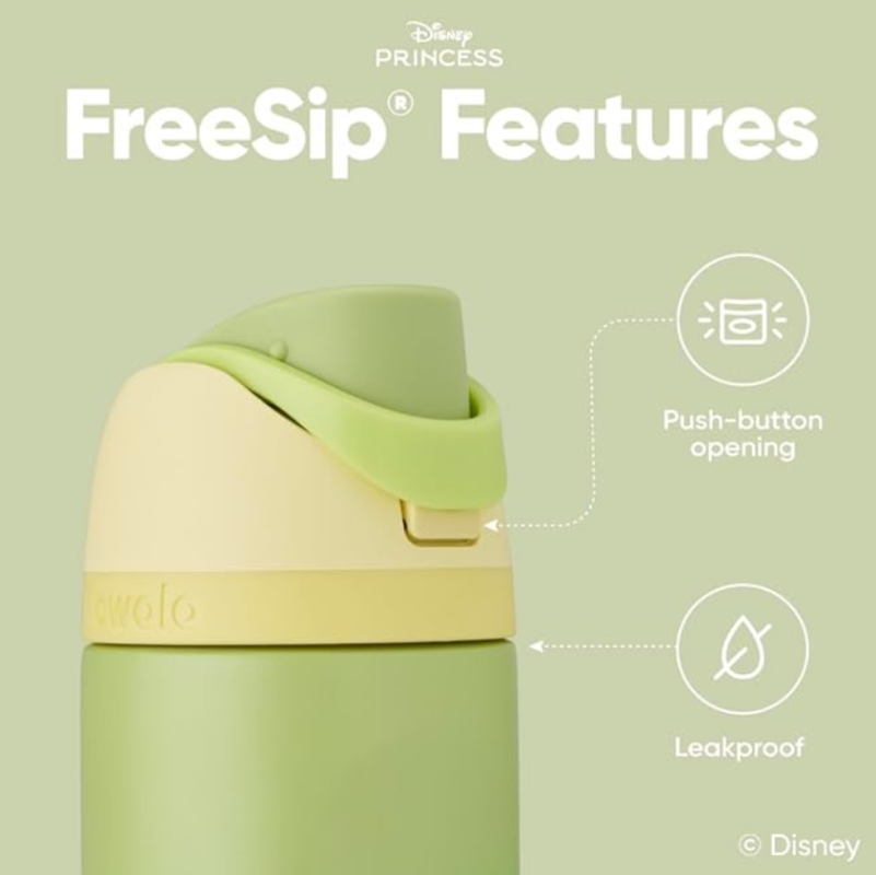 Owala Disney Princess FreeSipWater Bottle – 24oz Tiana