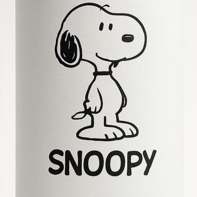 Owala × Snoopy Stainless SteelInsulated Straw Bottle 20oz-Pearl White