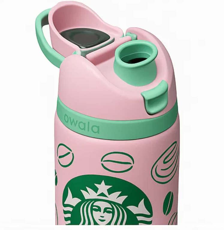 Owala × Starbucks Free SipStainless Steel Insulated StrawBottle 32oz – Blush Mint