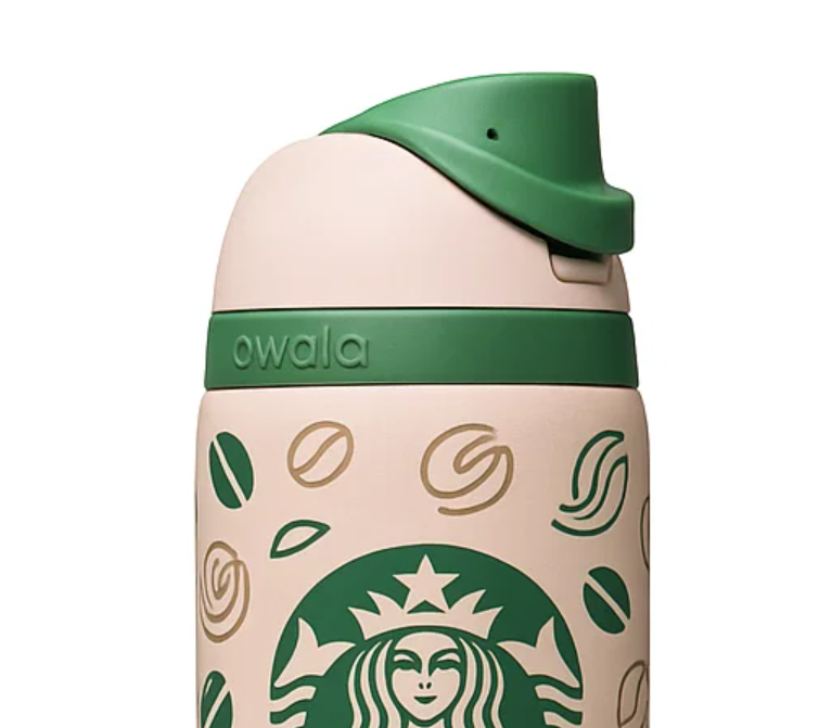 Owala × Starbucks Free SipStainless Steel Insulated Bottle32oz – Blush Cream